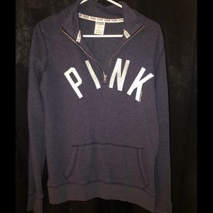 PINK West Virginia University half zip sweatshirt